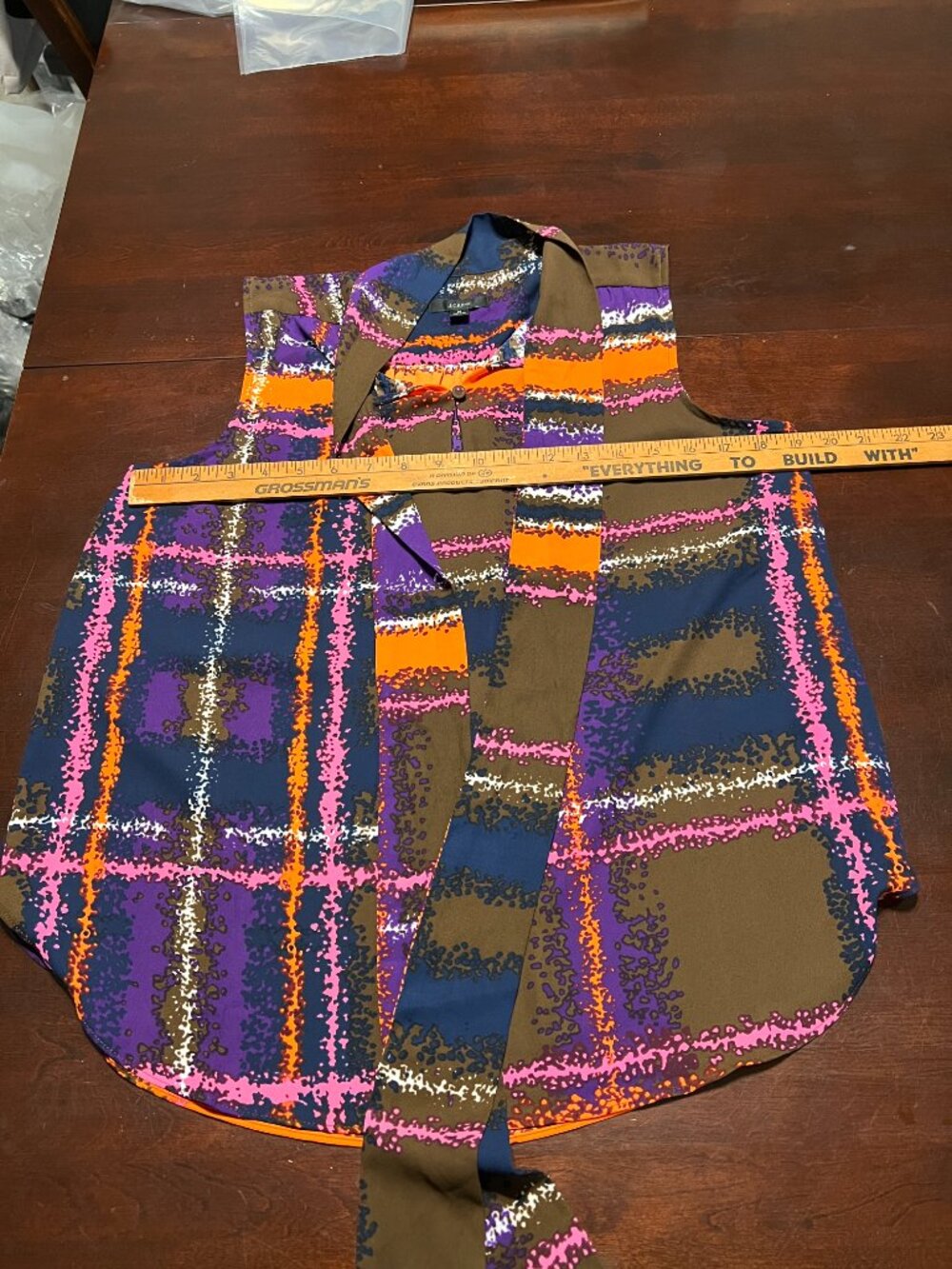 J CREW MULTI COLORED PLEATED SKIRT WITHMATCHING  BLOUSE SIZE M - Picture 6 of 15